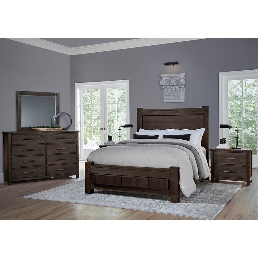 Vaughan Bassett Dovetail 751 Rustic King Low Profile Bed Sheely's